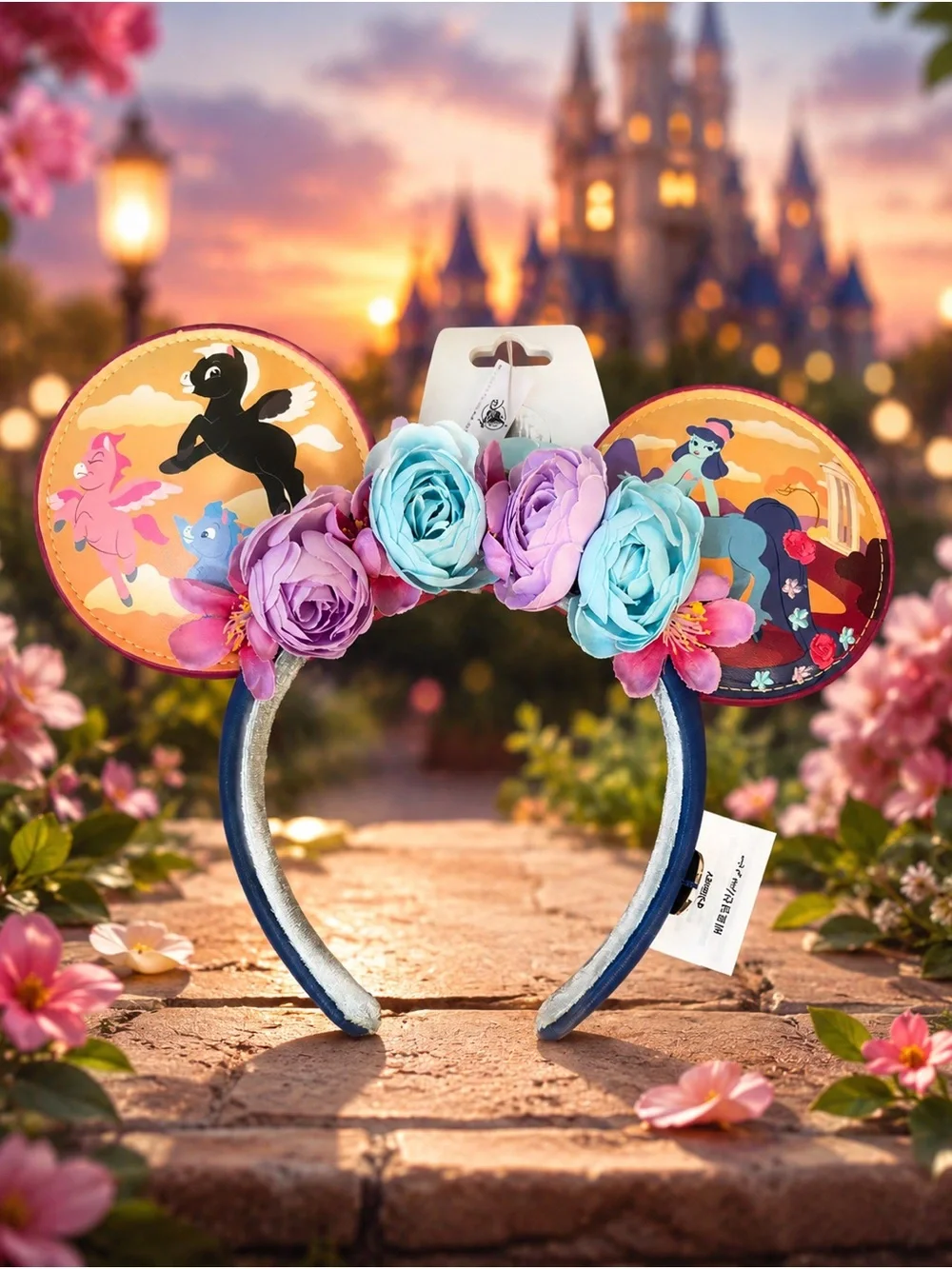 Disney Floral Pegasus & Clouds Padded Ear Headband 85 Years Collectible